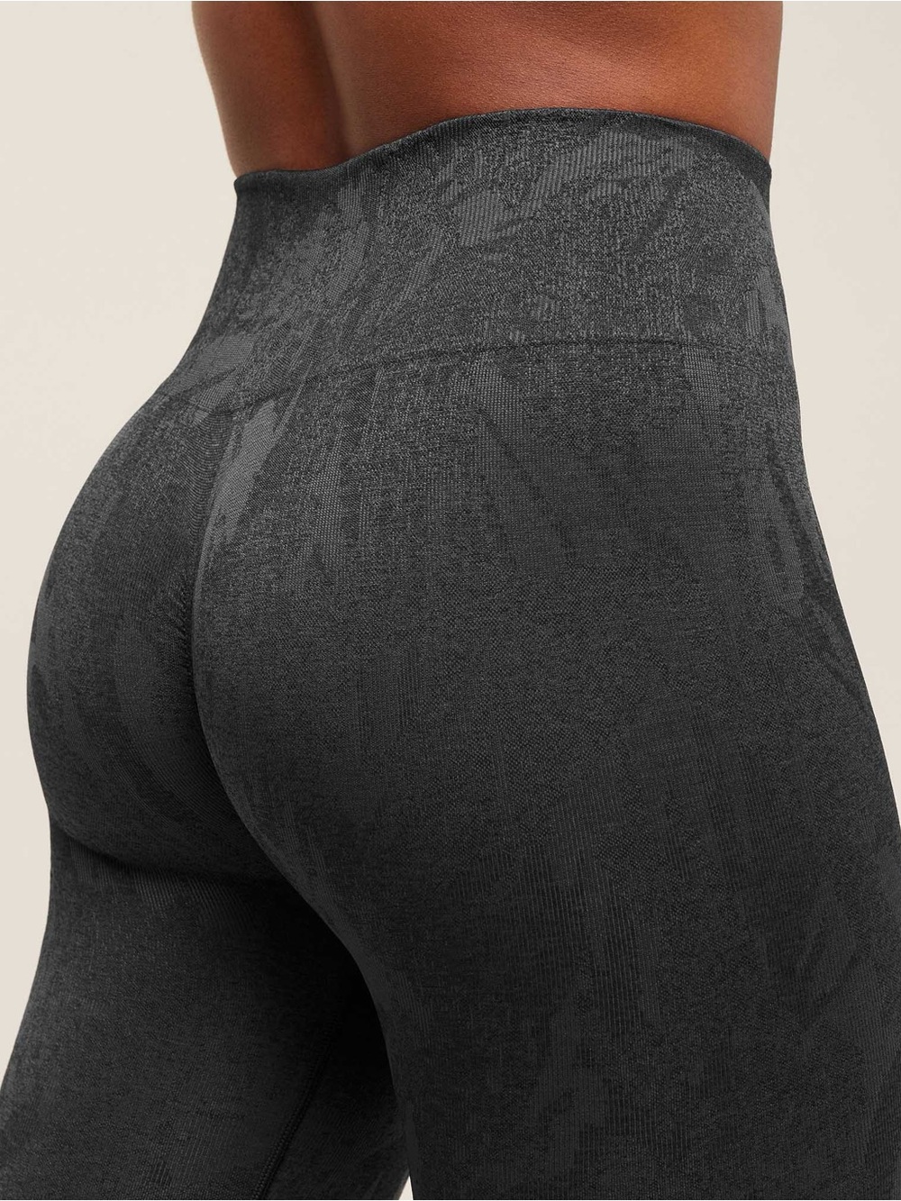 Gymshark Adapt Camo Seamless Leggings - Asphalt Grey / Black